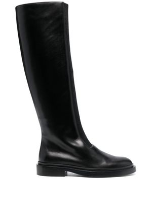 Jil Sander bottes en cuir - Noir