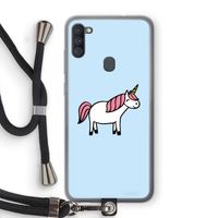 Eenhoorn: Samsung Galaxy A11 Transparant Hoesje met koord