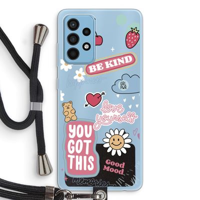 Positivity: Samsung Galaxy A52 Transparant Hoesje met koord