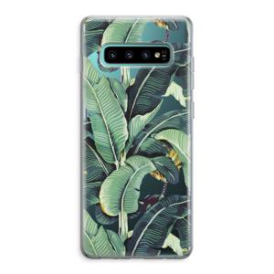 Bananenbladeren: Samsung Galaxy S10 Plus Transparant Hoesje