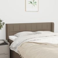 Hoofdbord met randen 147x16x78/88 cm stof taupe