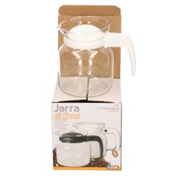 Theepot/koffiepot - deksel/handvat - wit - 0,65 L