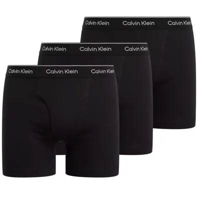 Calvin Klein onderbroeken 3-pack heren boxershorts met gulp - Boxer brief - 100% katoen zwarte heren calvin klein onderbroeken