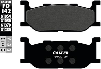 GALFER Brake pad fd142 g1050 organic