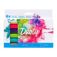 Duotip marker Ecoline botanisch set 6 kleuren - thumbnail