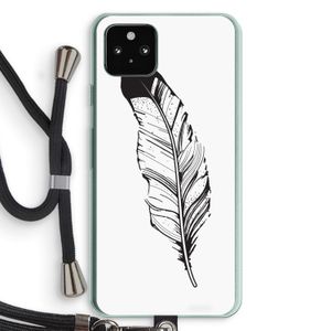 Pluim: Pixel 5a 5G Transparant Hoesje met koord