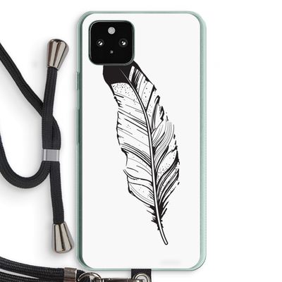 Pluim: Pixel 5a 5G Transparant Hoesje met koord