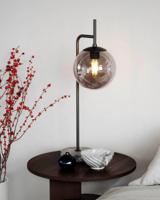 Zwarte tafellamp met smokeglas en E27 fitting By Rydens Boyle