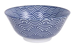 Tokyo Design Studio - Nippon Blue - Tayo Kom - Golven - 15.2 x 6.7cm 500ml