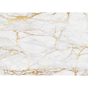 Inductiebeschermer - Marmer Patroon Goud - 83x52 cm