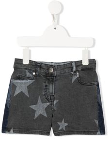 Stella McCartney Kids short en jean à imprimé étoiles - Noir