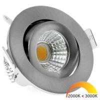 EcoDim LED inbouwspot 5W DimToWarm 62mm 36gr rond verstelbaar geschuurd staal - LED4740