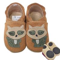 Hobea babyslofjes extra antislip Waschbär braun-26-27