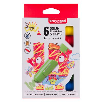 Bruynzeel plakkaatverf sticks basis, 6st.
