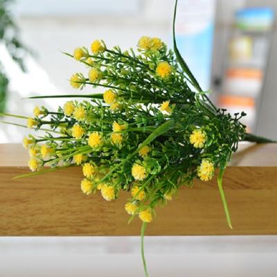 5 takken simulatie kunststof sterrenhemel Rose simulatie boeket Home Decoratie bloem (geel)