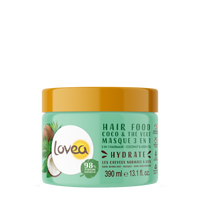 Lovea 3-in-1 Haarmasker - Kokos & Groene Thee Lovea 3-in-1 Haarmasker - Kokos & Groene Thee