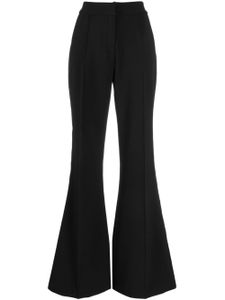 Elie Saab pantalon évasé à ornements en satiné - Noir