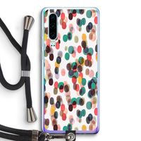 Tropical Dots: Huawei P30 Transparant Hoesje met koord Tropical Dots: Huawei P30 Transparant Hoesje met koord
