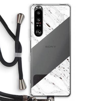 Biggest stripe: Sony Xperia 1 III Transparant Hoesje met koord