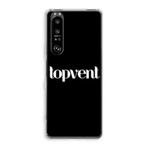 Topvent Zwart: Sony Xperia 1 III Transparant Hoesje