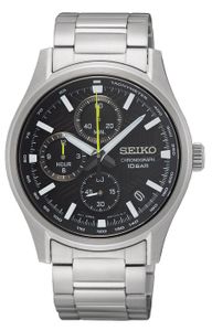 Seiko SSB419P1Horloge Chronograaf Tachymeter saffierglas zwart 39,5 mm