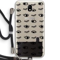 Eye pattern #2: Samsung Galaxy J7 (2017) Transparant Hoesje met koord