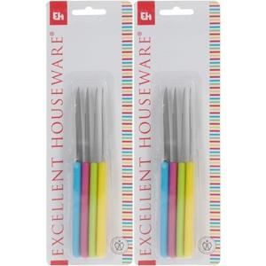 Excellent Houseware gekleurde schilmesjes - 8x stuks - 17 cm - Koken - Keukengerei