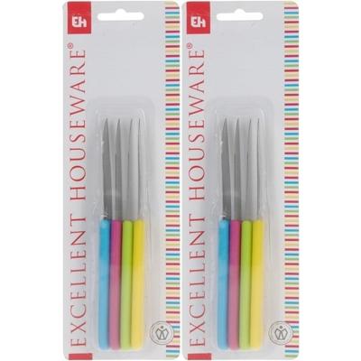 Excellent Houseware gekleurde schilmesjes - 8x stuks - 17 cm - Koken - Keukengerei
