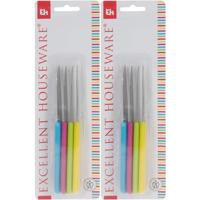 Excellent Houseware gekleurde schilmesjes - 8x stuks - 17 cm - Koken - Keukengerei