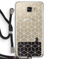 Zwart-witte kubussen: Samsung Galaxy A5 (2016) Transparant Hoesje met koord