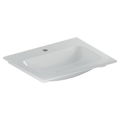 Geberit iCon meubelwastafel 60x48 cm, 1 kraangat, zonder overloop, met KeraTect, wit Geberit iCon meubelwastafel 60x48 cm, 1 kraangat, zonder overloop, met KeraTect, wit