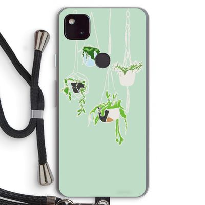 Hang In There: Pixel 4a 5G Transparant Hoesje met koord
