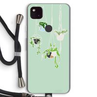 Hang In There: Pixel 4a 5G Transparant Hoesje met koord