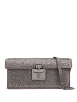 Oscar de la Renta pochette Alibi à ornements en cristal - Gris - thumbnail