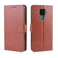 Retro Crazy Horse textuur horizontale Flip lederen case voor Huawei Nova 5i Pro/mate 30 lite met houder & kaartsleuven & fotolijstjes (bruin)