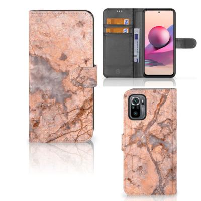 Xiaomi Redmi Note 10S | 10 4G | Poco M5s | Bookcase | Marmer Oranje