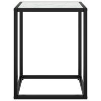 The Living Store Woonkamertafel - Salontafel - 40 x 40 x 50 cm - Gehard glas - Gepoedercoat staal