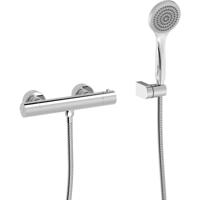Tres Base Plus douche thermostaatkraan opbouw met handdouche chroom