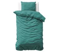 Primaviera Deluxe Uni Satijn Dekbedovertrek Donker Groen 135 x 200 cm