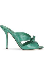 Dolce & Gabbana sandales en cuir à détail de nœud 105 mm - Vert