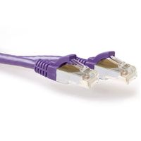 ACT Paarse 20,00 meter SFTP CAT6A patchkabel snagless met RJ45 connectoren - thumbnail