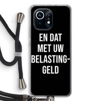 Belastinggeld - Zwart: Xiaomi Mi 11 Transparant Hoesje met koord