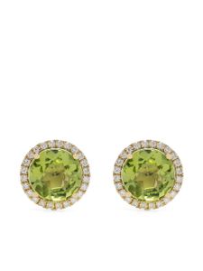 Kiki McDonough puces d'oreilles Grace en or 18ct ornées de péridots et de diamants - Vert