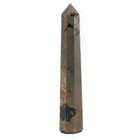 Edelsteen Obelisk Punt Gouden Pyriet - 100-120 mm - thumbnail