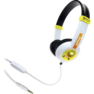 Geemarc KIWIBEAT-MIC Over Ear koptelefoon Kinderen Kabel 5-kleurig, Groen, Oranje, Zwart, Wit Lichtgewicht, Volumeregeling, Headset