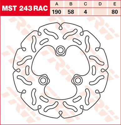 TRW Remschijf, remschijven voor de moto, MST243RAC