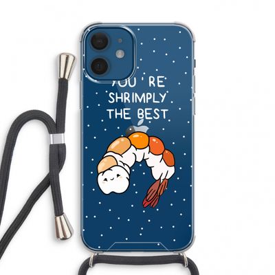 You're Shrimply The Best: iPhone 12 mini Transparant Hoesje met koord