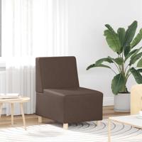 Modulaire bank zonder armleuningen bruin 55 cm kunstleer