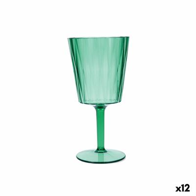 Fluitglas Quid Iris Groen Plastic 350 ml (12 Stuks)