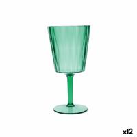 Fluitglas Quid Iris Groen Plastic 350 ml (12 Stuks)